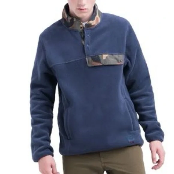 Herschel Supply Company Camo and Green Fleece Pullover - Picture 2 of 7